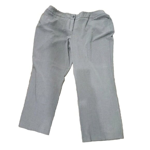 Lane Bryant Pants Gray High Rise Straight Leg The Houston Trousers Women's 24 - Picture 1 of 6